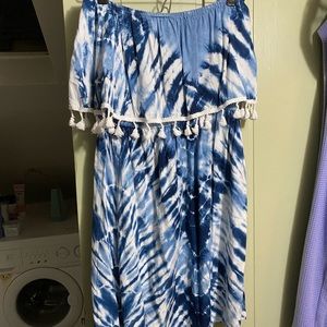 Women’s strapless tie dye dress / beach cover up